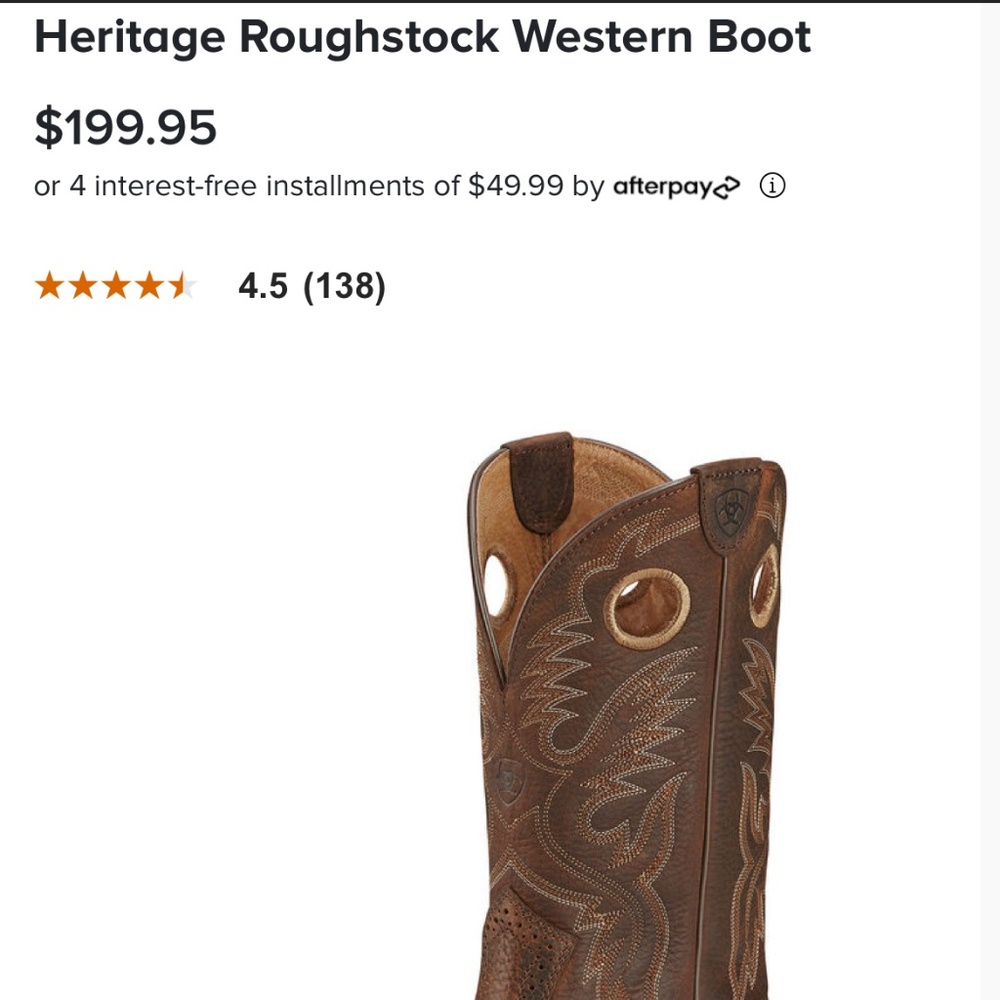 Ariat’s  Heritage Roughstock Western Boot